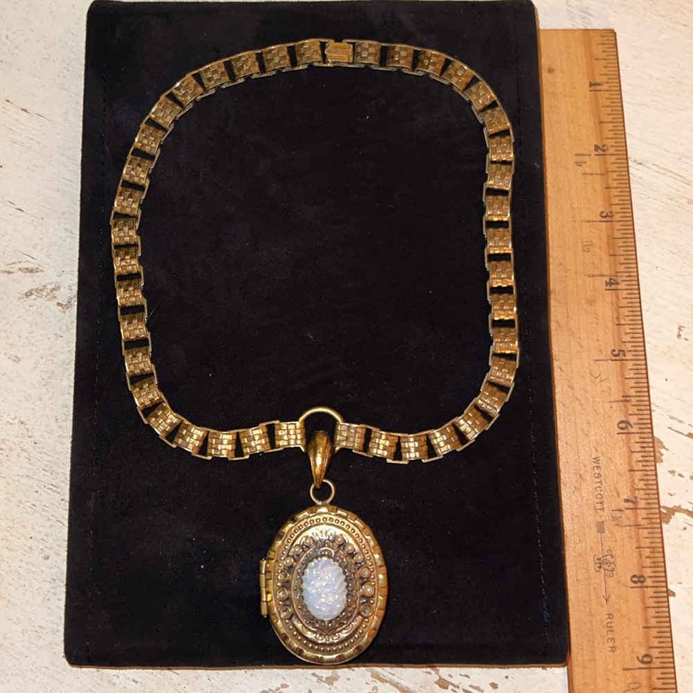 Antique Victorian locket necklace